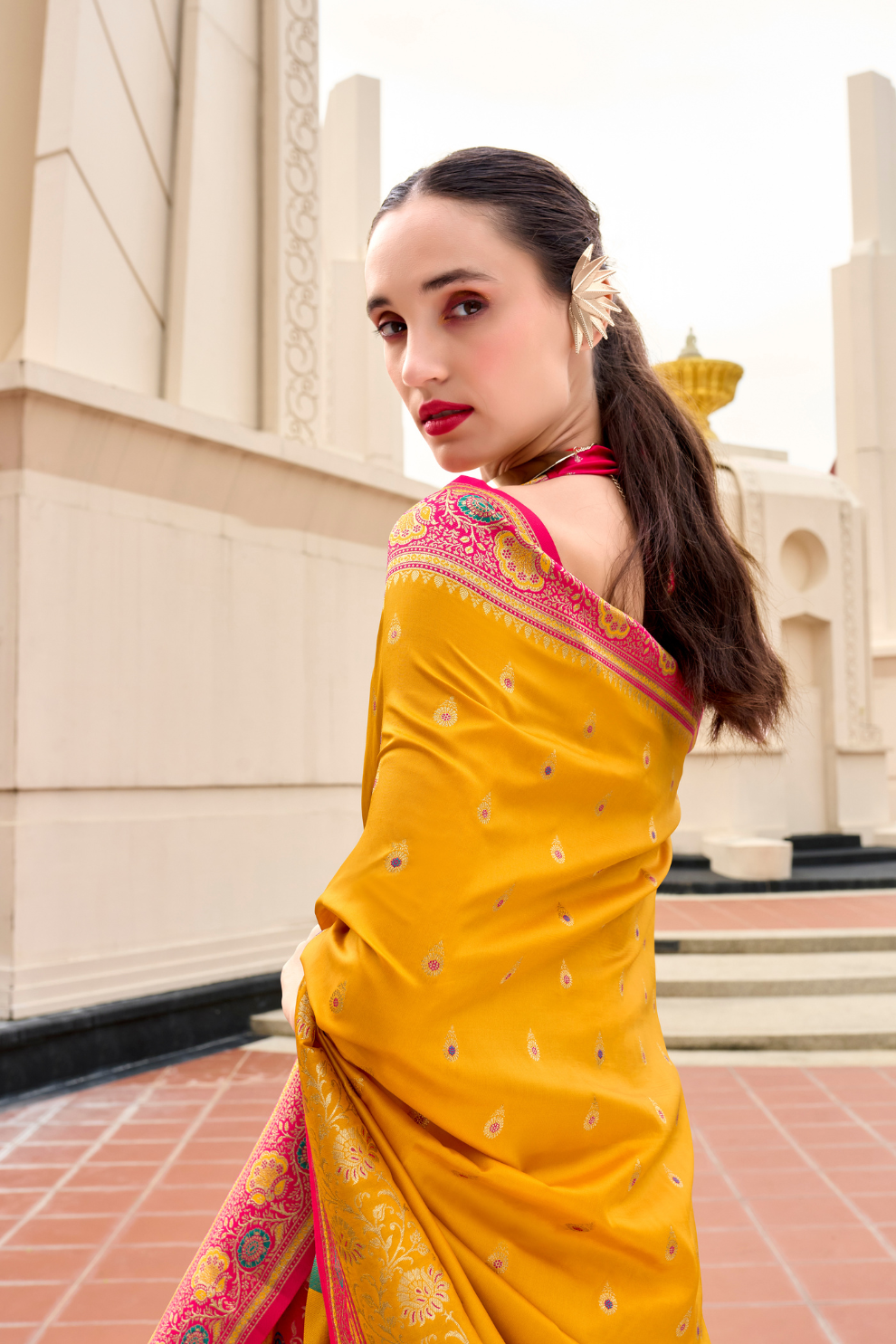 Pure Soft Banarasi Silk Saree Timeless Grace with Royal Zari Weave - LaVante Fashion