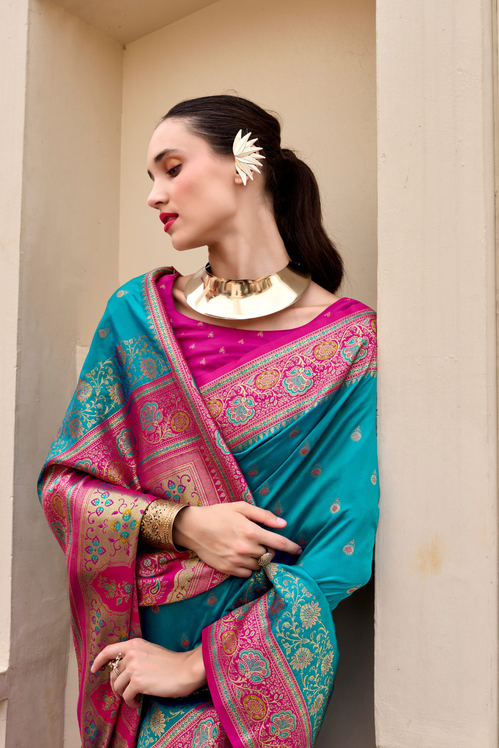 Pure Soft Banarasi Silk Saree Timeless Grace with Royal Zari Weave - LaVante Fashion