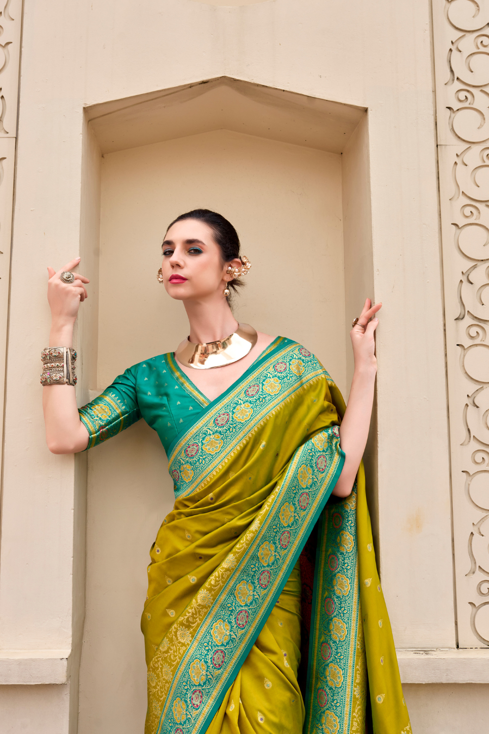 Pure Soft Banarasi Silk Saree Timeless Grace with Royal Zari Weave - LaVante Fashion