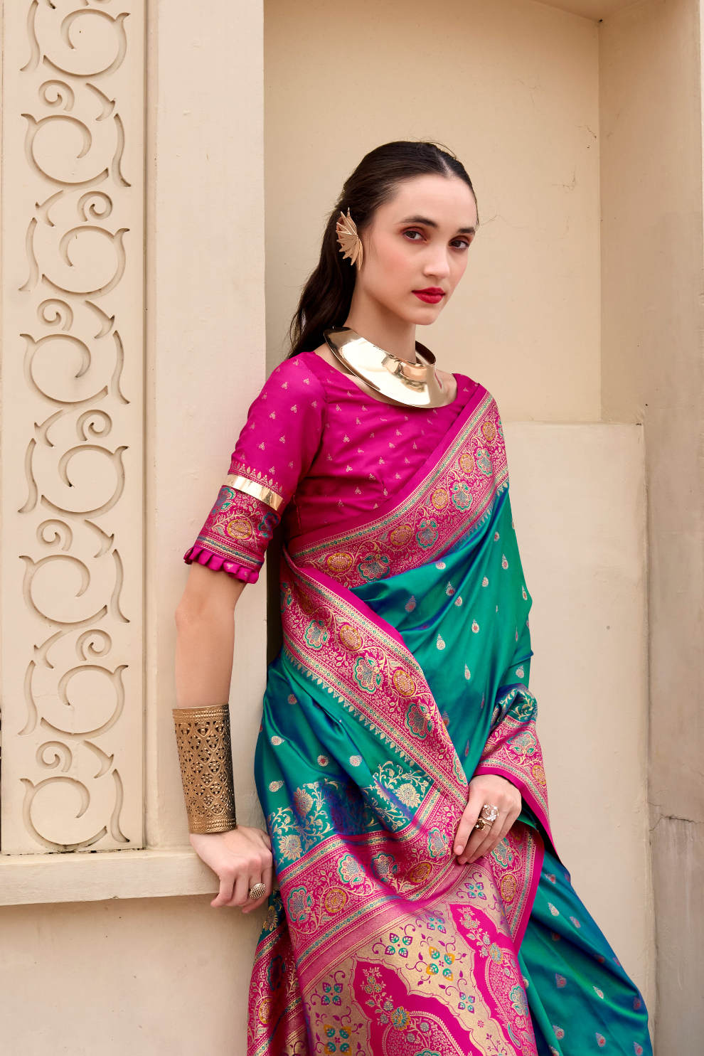 Pure Soft Banarasi Silk Saree Timeless Grace with Royal Zari Weave - LaVante Fashion