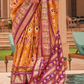 Elegant Patola Silk Saree with Foil Print Design