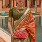 Elegant Patola Silk Saree with Foil Print Design
