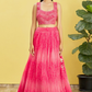 Vibrant Digital Printed Organza Lehenga Choli with Contemporary Flair