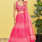 Vibrant Digital Printed Organza Lehenga Choli with Contemporary Flair