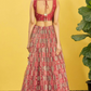 Vibrant Digital Printed Organza Lehenga Choli with Contemporary Flair