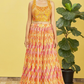 Vibrant Digital Printed Organza Lehenga Choli with Contemporary Flair
