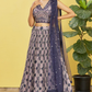 Vibrant Digital Printed Organza Lehenga Choli with Contemporary Flair