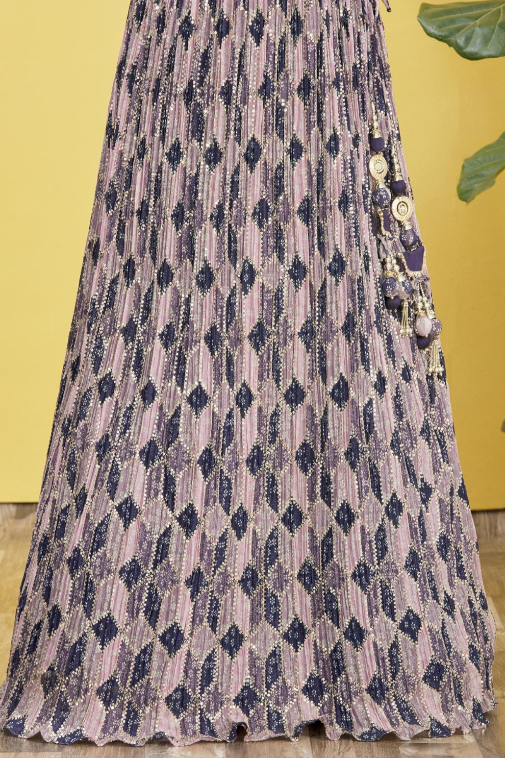 Vibrant Digital Printed Organza Lehenga Choli with Contemporary Flair