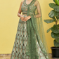 Vibrant Digital Printed Organza Lehenga Choli with Contemporary Flair