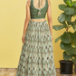 Vibrant Digital Printed Organza Lehenga Choli with Contemporary Flair