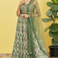 Vibrant Digital Printed Organza Lehenga Choli with Contemporary Flair