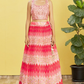 Vibrant Digital Printed Organza Lehenga Choli with Contemporary Flair