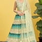 Vibrant Digital Printed Organza Lehenga Choli with Contemporary Flair