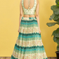 Vibrant Digital Printed Organza Lehenga Choli with Contemporary Flair