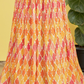 Vibrant Digital Printed Organza Lehenga Choli with Contemporary Flair