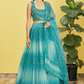 Vibrant Digital Printed Organza Lehenga Choli with Contemporary Flair
