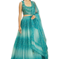Vibrant Digital Printed Organza Lehenga Choli with Contemporary Flair