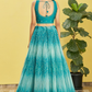 Vibrant Digital Printed Organza Lehenga Choli with Contemporary Flair