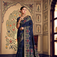Luxurious Banarasi-Inspired Saree in Polyester Viscose Silk with Zari Embroidery
