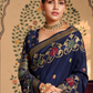 Luxurious Banarasi-Inspired Saree in Polyester Viscose Silk with Zari Embroidery