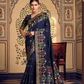 Luxurious Banarasi-Inspired Saree in Polyester Viscose Silk with Zari Embroidery