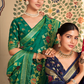 Luxurious Banarasi-Inspired Saree in Polyester Viscose Silk with Zari Embroidery