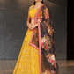 Elegant Digital Printed Ensemble with Sequins, Zari, Thread & Dori Embroidery