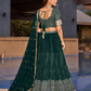 Elegant Digital Printed Ensemble with Sequins, Zari, Thread & Dori Embroidery