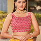 Elegant Digital Printed Ensemble with Sequins, Zari, Thread & Dori Embroidery