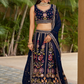 Elegant Digital Printed Ensemble with Sequins, Zari, Thread & Dori Embroidery
