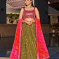 Elegant Digital Printed Ensemble with Sequins, Zari, Thread & Dori Embroidery