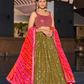 Elegant Digital Printed Ensemble with Sequins, Zari, Thread & Dori Embroidery