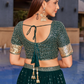 Elegant Digital Printed Ensemble with Sequins, Zari, Thread & Dori Embroidery