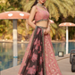 Elegant Digital Printed Ensemble with Sequins, Zari, Thread & Dori Embroidery