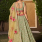 Elegant Digital Printed Ensemble with Sequins, Zari, Thread & Dori Embroidery