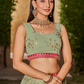 Elegant Digital Printed Ensemble with Sequins, Zari, Thread & Dori Embroidery