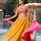 Elegant Digital Printed Ensemble with Sequins, Zari, Thread & Dori Embroidery