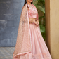 Elegant Digital Printed Ensemble with Sequins, Zari, Thread & Dori Embroidery