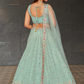 Elegant Digital Printed Ensemble with Sequins, Zari, Thread & Dori Embroidery