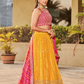 Elegant Digital Printed Ensemble with Sequins, Zari, Thread & Dori Embroidery