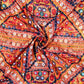 LaVante Fashion Orange And Navy Blue Gamthee Pattern Digital Printed Jacquard Booti Japan Satin