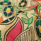 LaVante Fashion Pink And Orange Madhuvanii Pattern Digital Print Art Tusser Silk Fabric