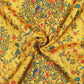 LaVante Fashion Fleaxen Yellow And Orange Madhuvanii Pattern Digital Print Art Tusser Silk Fabric