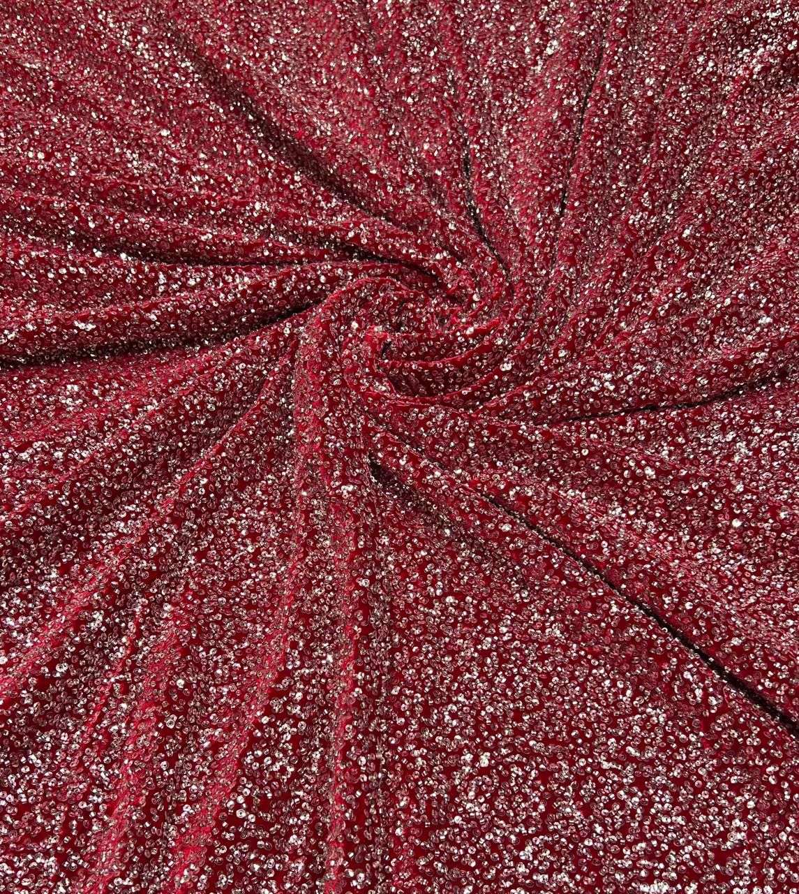 LaVante Fashion A38 Heavy Cutdana Sequence Work Velvet Fabric