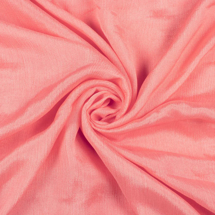 LaVante Fashion Watermelon Pink Plain Pure Chinnon Chiffon Fabric