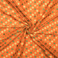 LaVante Fashion Orange And Green Floral Pattern Zari Jacquard Banarasi Taffeta Silk Fabric