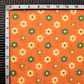 LaVante Fashion Orange And Green Floral Pattern Zari Jacquard Banarasi Taffeta Silk Fabric