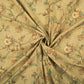 LaVante Fashion Oat Beige And Brown Floral Pattern Digital Print Viscose Chanderi Fabric