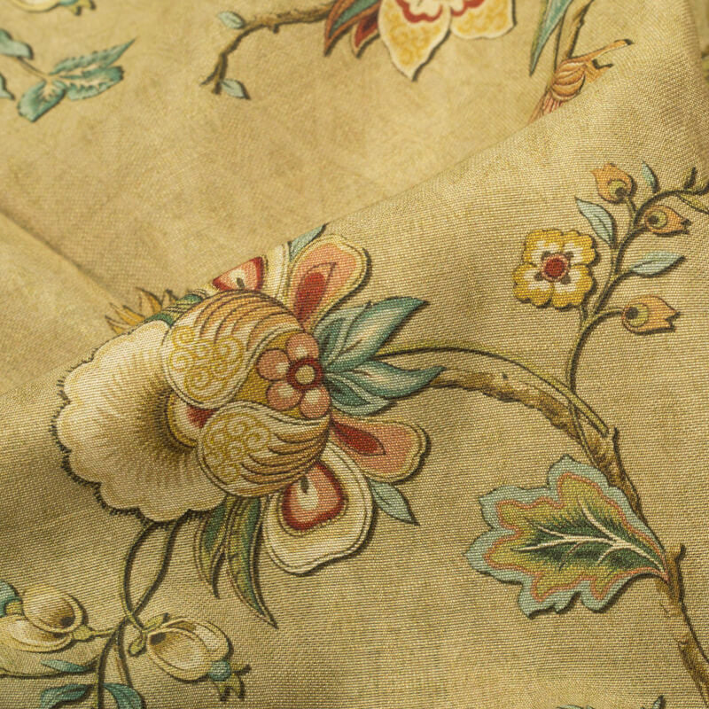LaVante Fashion Oat Beige And Brown Floral Pattern Digital Print Viscose Chanderi Fabric