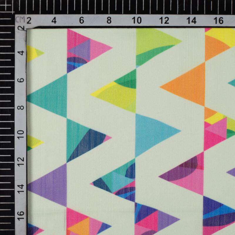 LaVante Fashion Multicolor Stripes Pattern Digital Print Chiffon Fabric